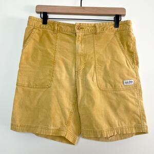 Banks Journal Corduroy Coastal Preppy Heritage Utility Shorts Mustard Sz 34